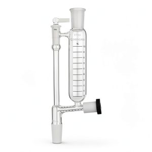 Chemglass CG-1723-05 Series CG-1723 Powder Addition Funnel with 14/20 Joint Size, Auger A, 50 mL-0