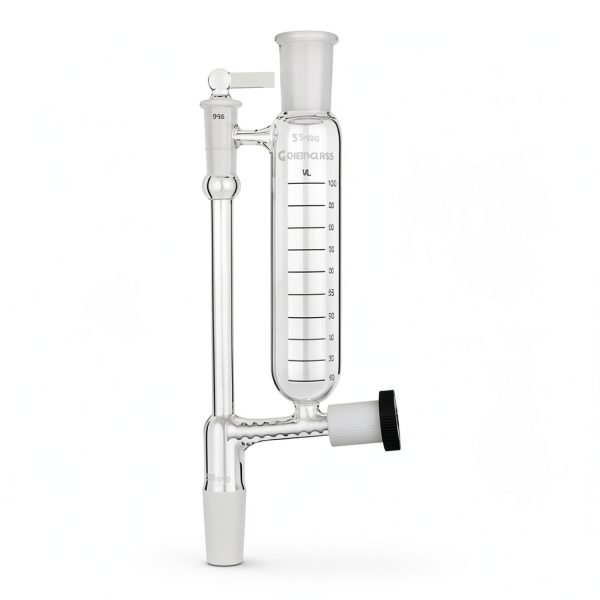 Chemglass CG-1723-05 Series CG-1723 Powder Addition Funnel with 14/20 Joint Size, Auger A, 50 mL-0