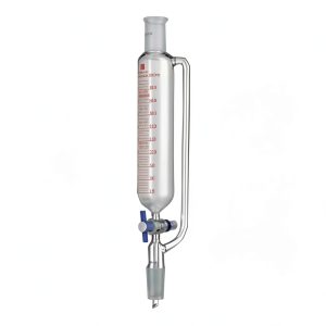F614500 Synthware Addition Funnel, Pressure Equalizing, PTFE Metering Stopcock, 500 ml, Top Joint 24/40 Outer, Bottom Joint 24/40 Inner, Stopcock Bore 4mm-0