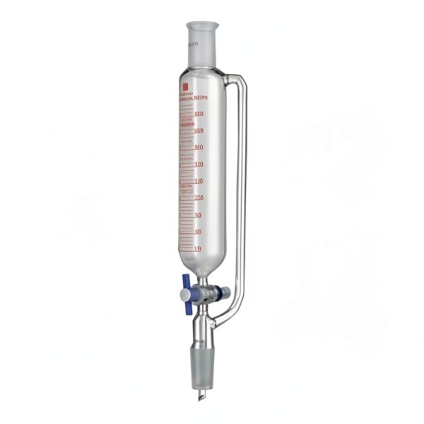 F614500 Synthware Addition Funnel, Pressure Equalizing, PTFE Metering Stopcock, 500 ml, Top Joint 24/40 Outer, Bottom Joint 24/40 Inner, Stopcock Bore 4mm-0