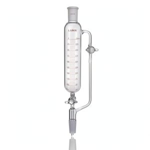 Laboy Glass 250mL Addition Funnel Equalizing, 24/40 Joint, Stopcocks-0